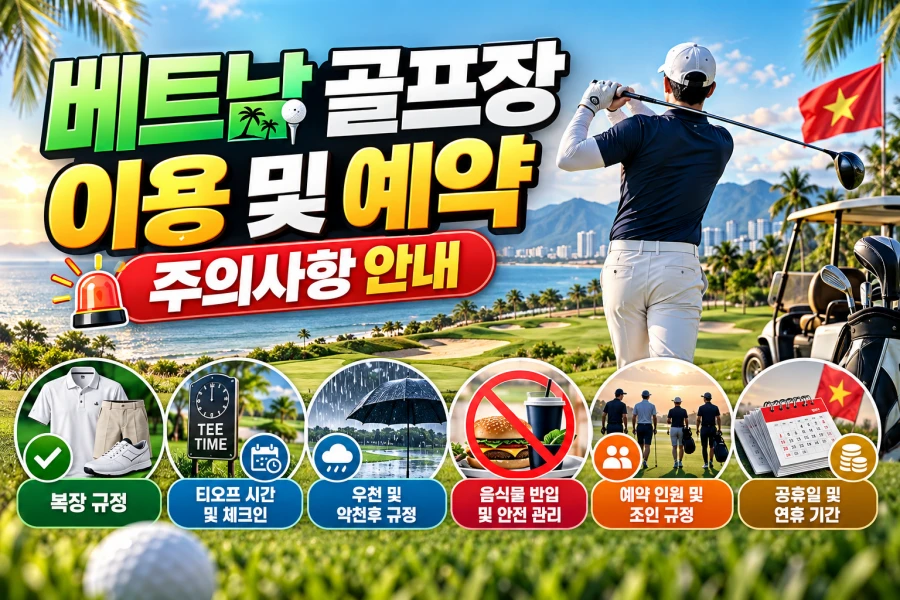 다낭 골프장 이용 시 주의사항